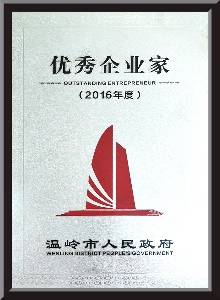 2016 Outstanding Entrepreneur Bronze Medal